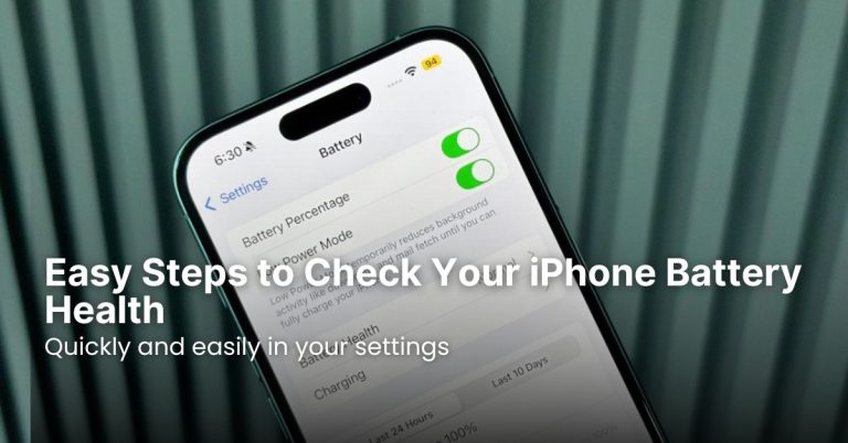 Easy Steps to Check Your iPhone Battery Health